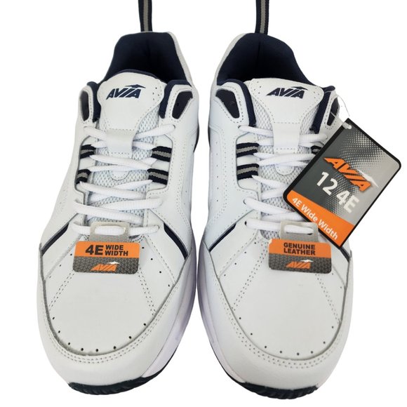 Avia Other - Avia Mens Leather Walking Shoes 8 4E Extra Wide Memory Foam Lace-up Lightweight